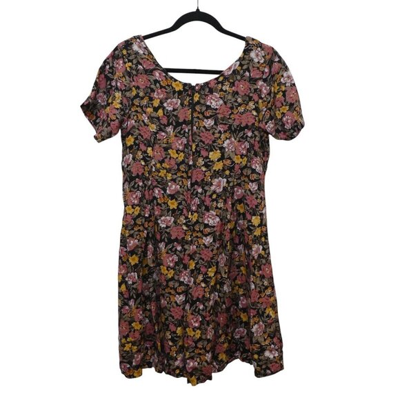 Vintage Y2K Energie Floral Short Sleeve Shorts Romper Womens Large - Picture 3 of 6